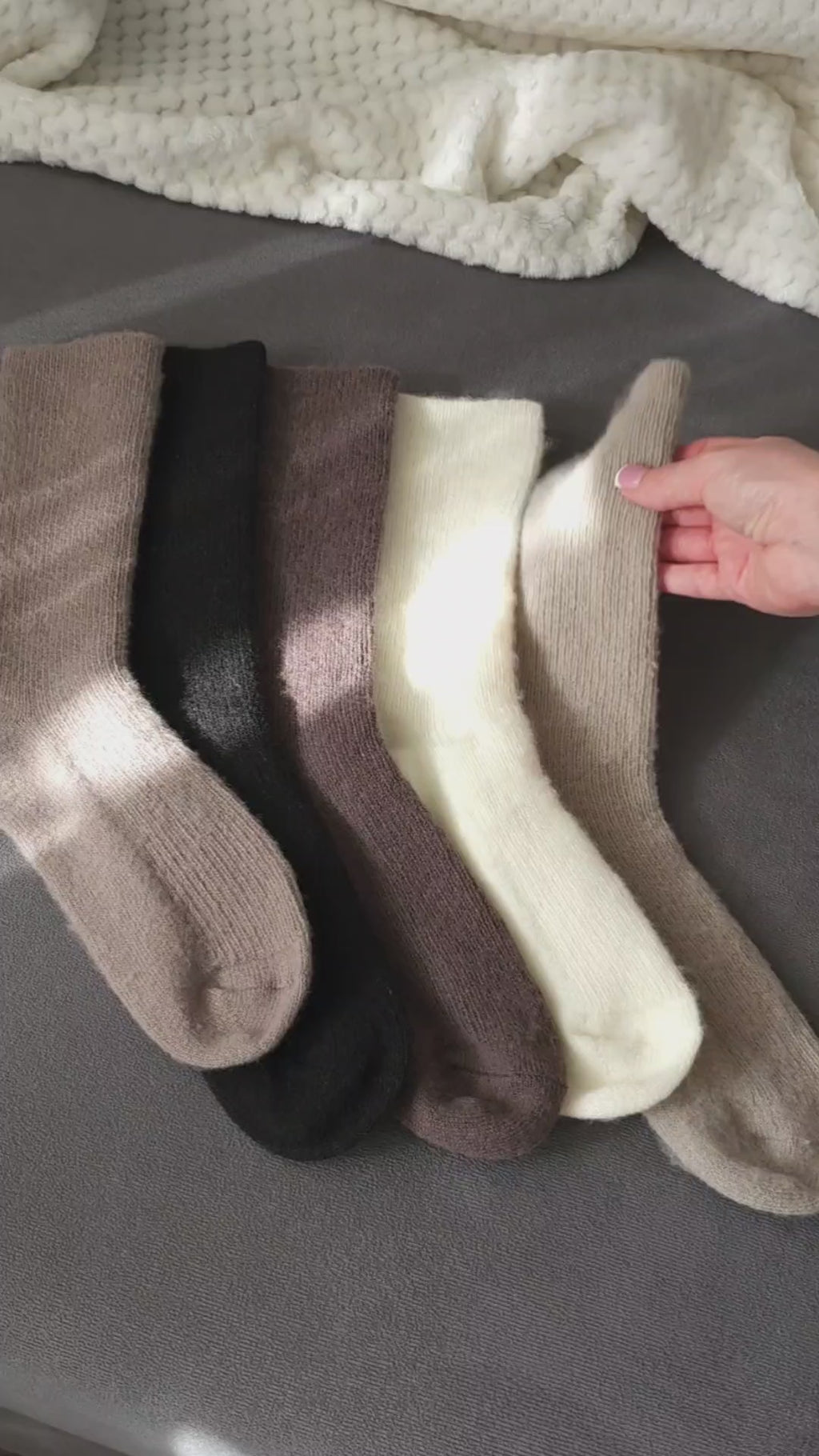 Skarpety wąski prążek 88% wełna merino