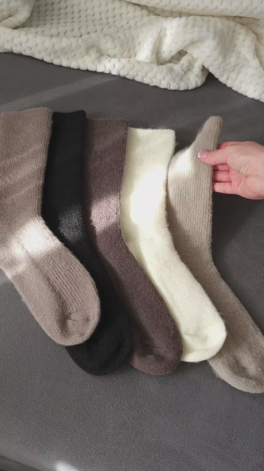 Skarpety wąski prążek 88% wełna merino